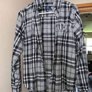 Black and grey flannel